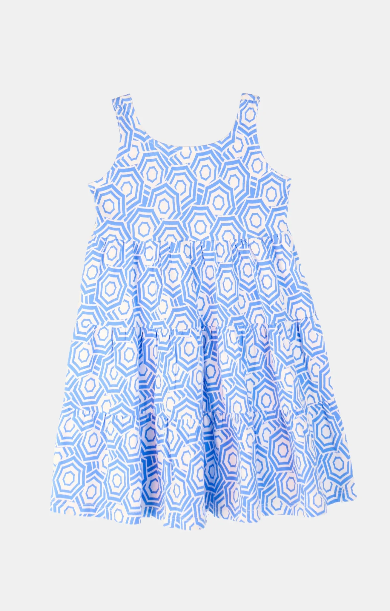Girls Lucy Dress in Umbrella Sky