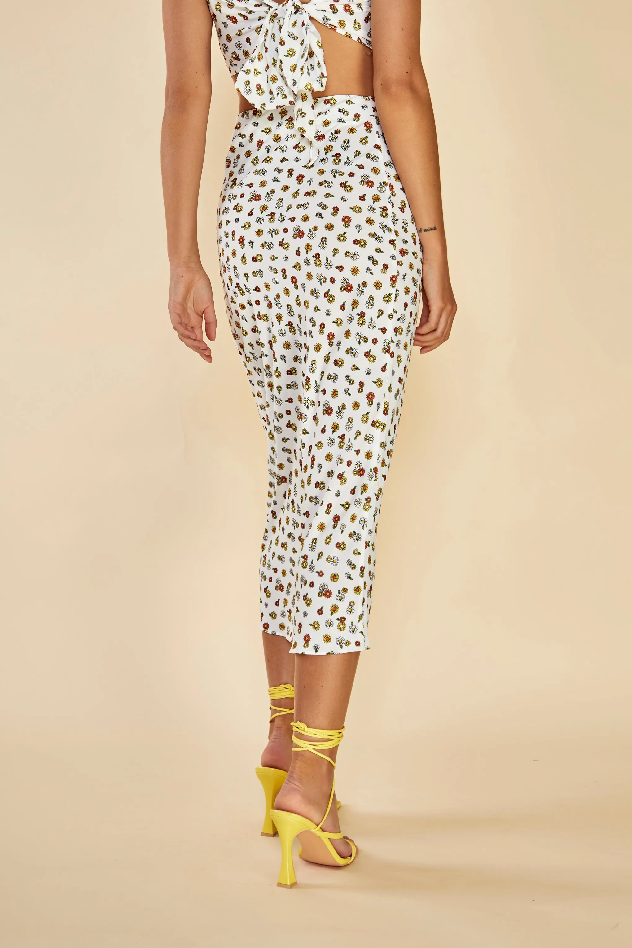 Glamorous Care Bias Cut Midi Skirt