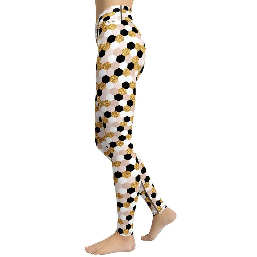 Glittery Print Yoga Leggings
