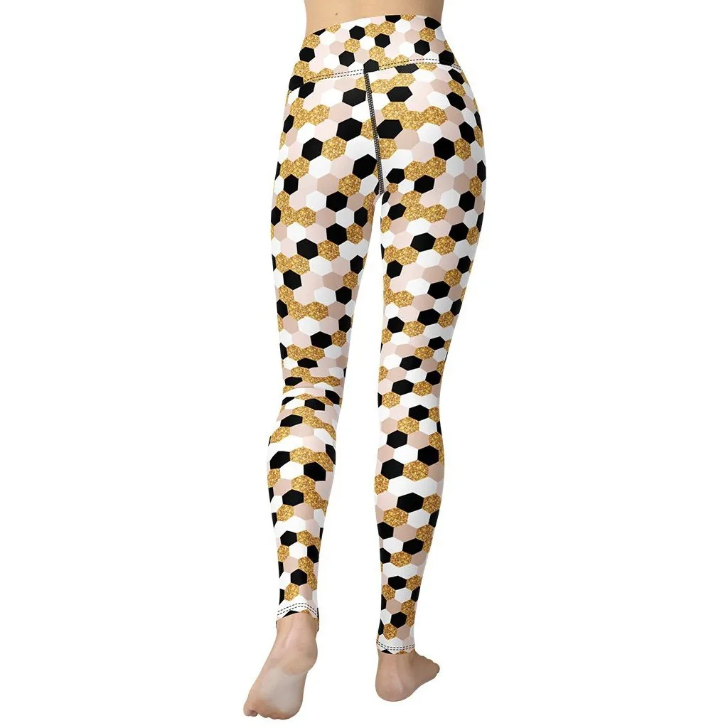 Glittery Print Yoga Leggings