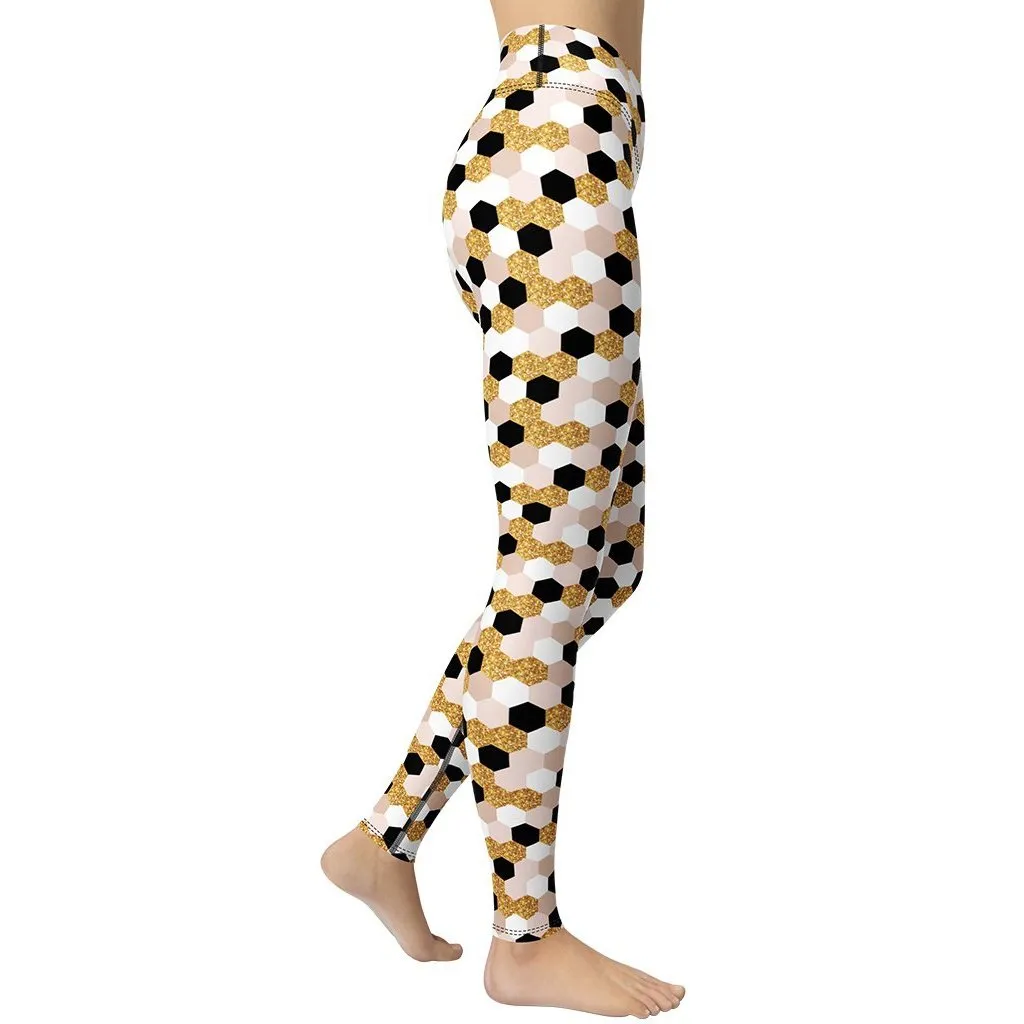 Glittery Print Yoga Leggings