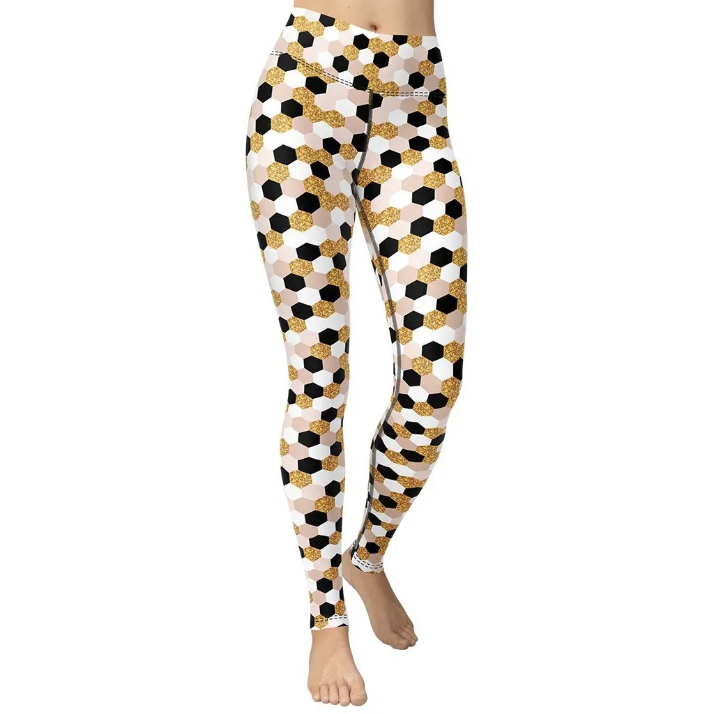 Glittery Print Yoga Leggings