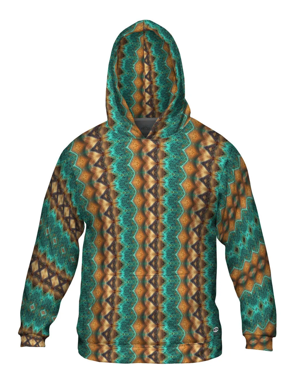 Golden Aqua Snake Skin Pattern
