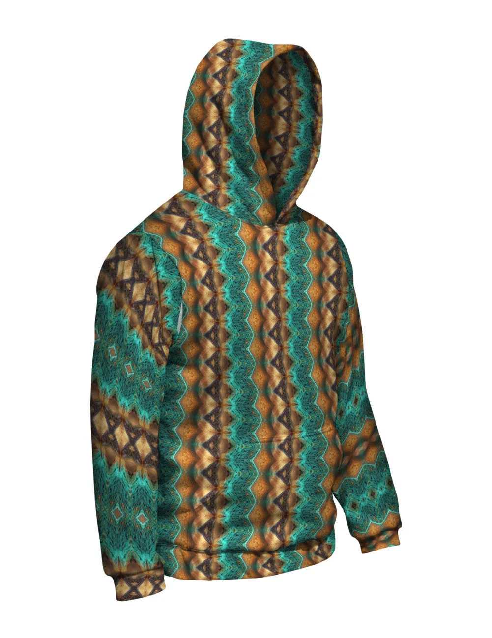 Golden Aqua Snake Skin Pattern