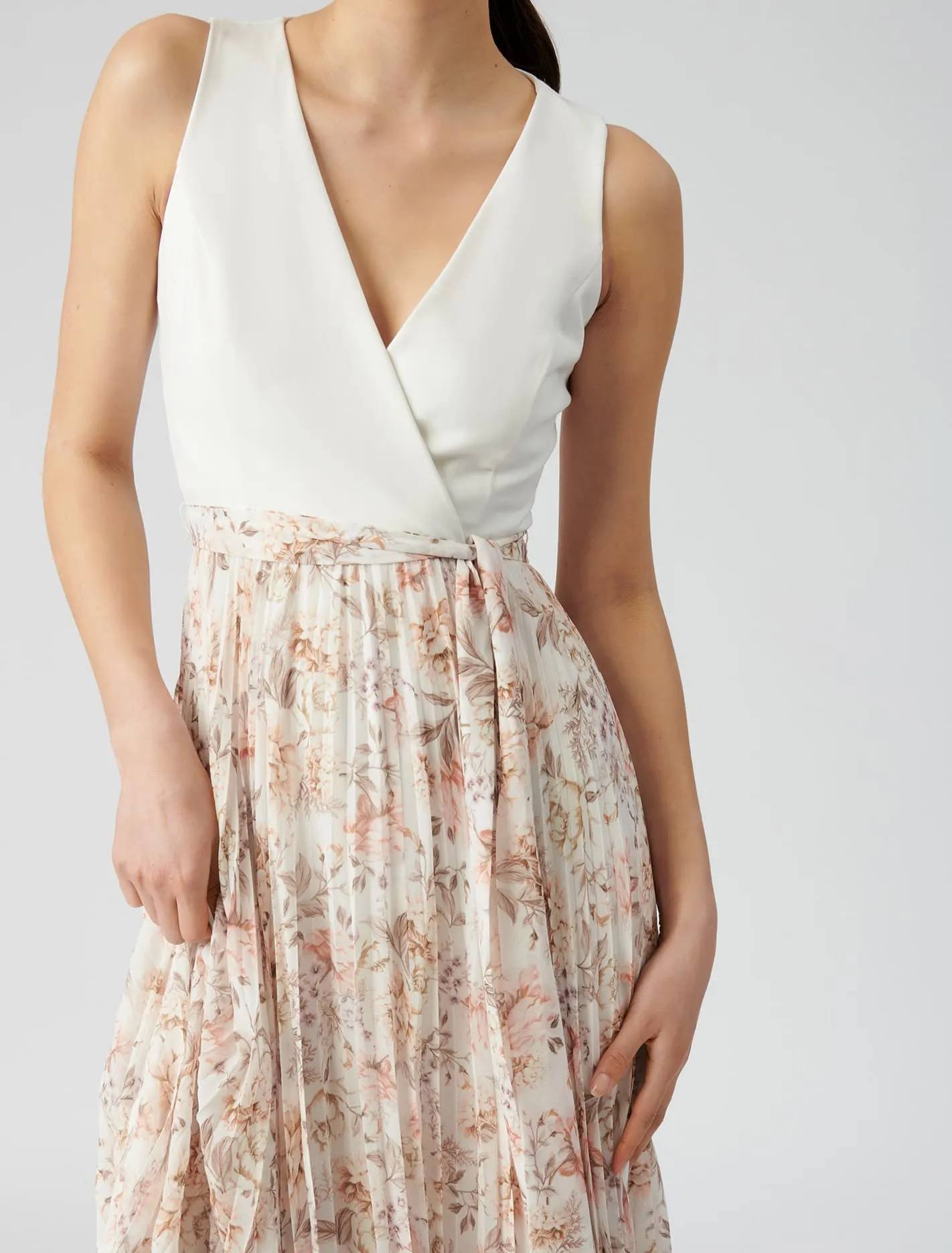 Graciela 2-In-1 Pleated Midi Dress