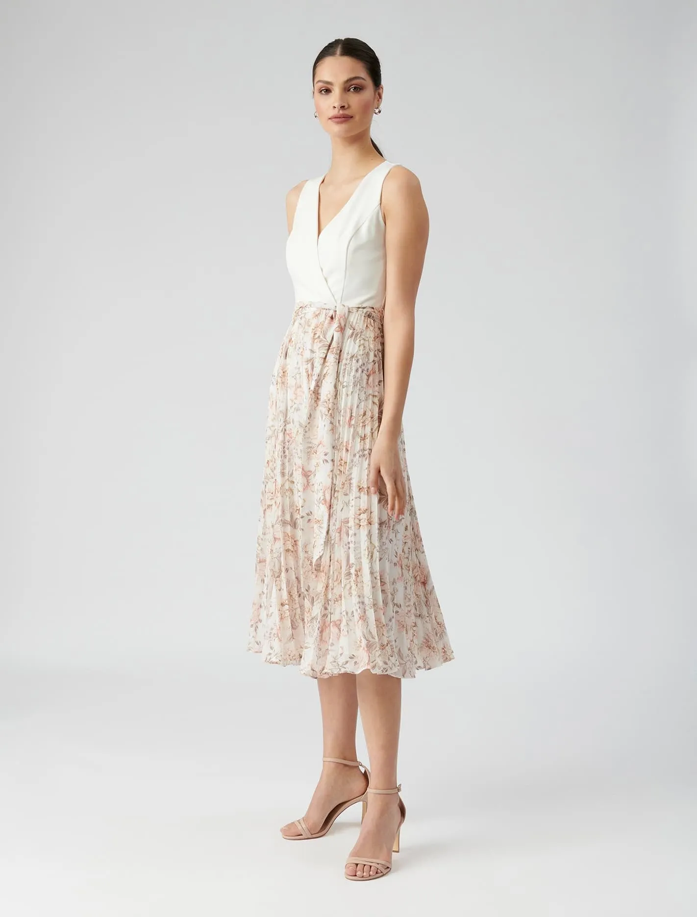 Graciela 2-In-1 Pleated Midi Dress