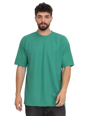 Green Waffle Over Size Round T-Shirt