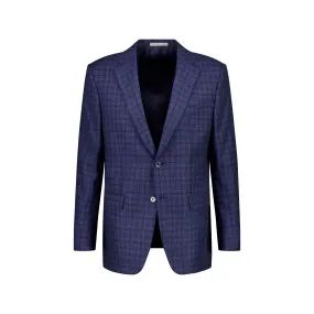 HENRY SARTORIAL DORMEUIL Check Blazer - FC NAVY/BLACK REG