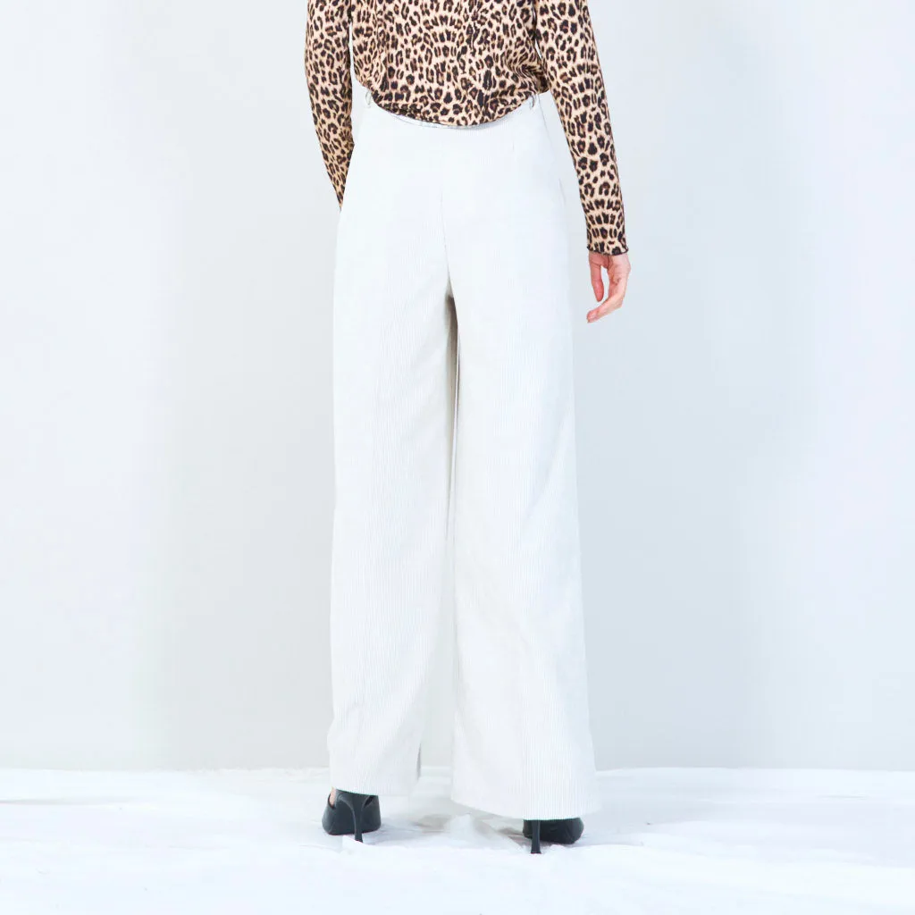 High-waist corduroy wide-leg pants wholesale
