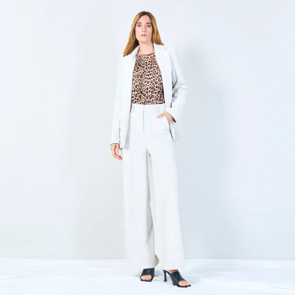 High-waist corduroy wide-leg pants wholesale
