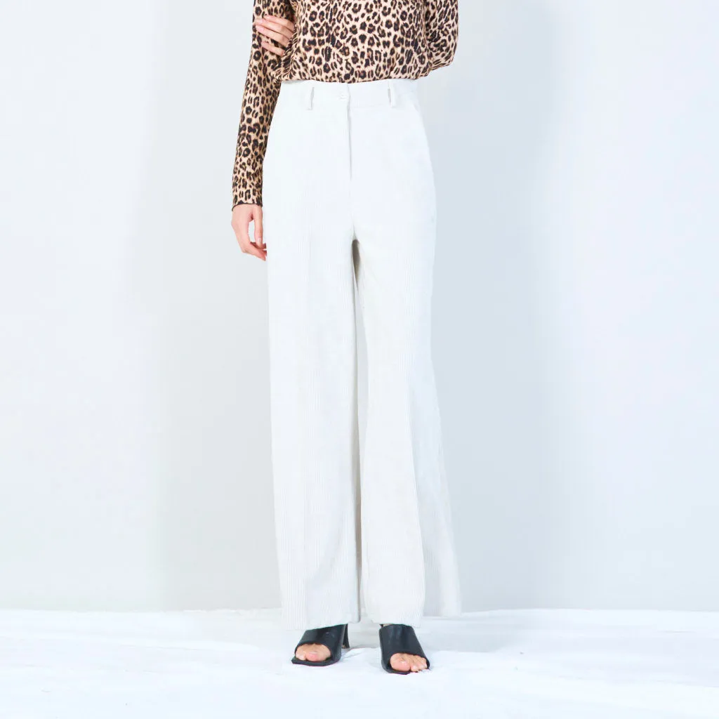 High-waist corduroy wide-leg pants wholesale
