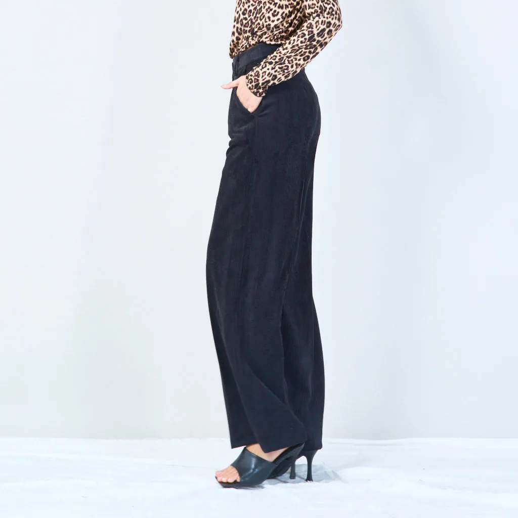 High-waist corduroy wide-leg pants wholesale