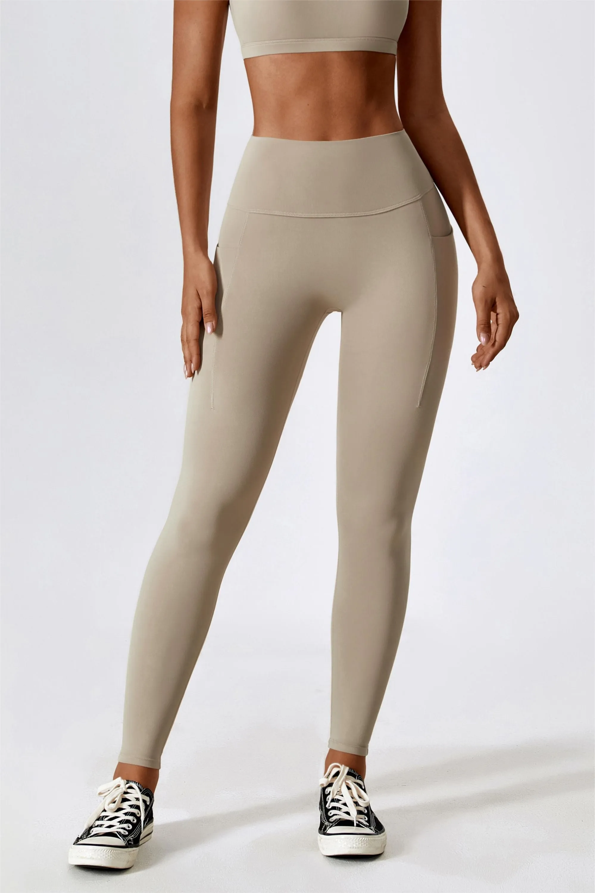 High-Waist Tummy Control Leggings with Pockets
