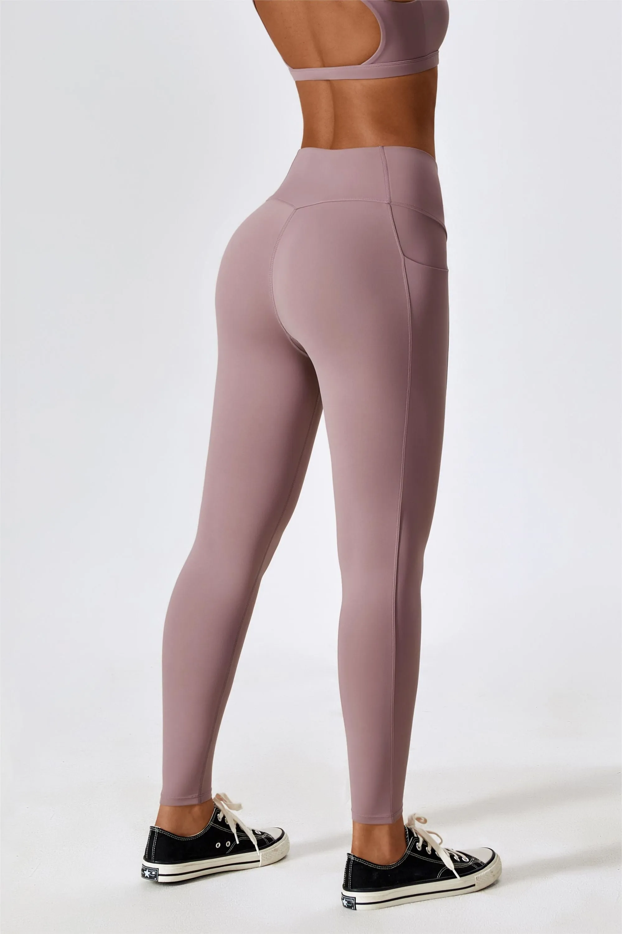 High-Waist Tummy Control Leggings with Pockets
