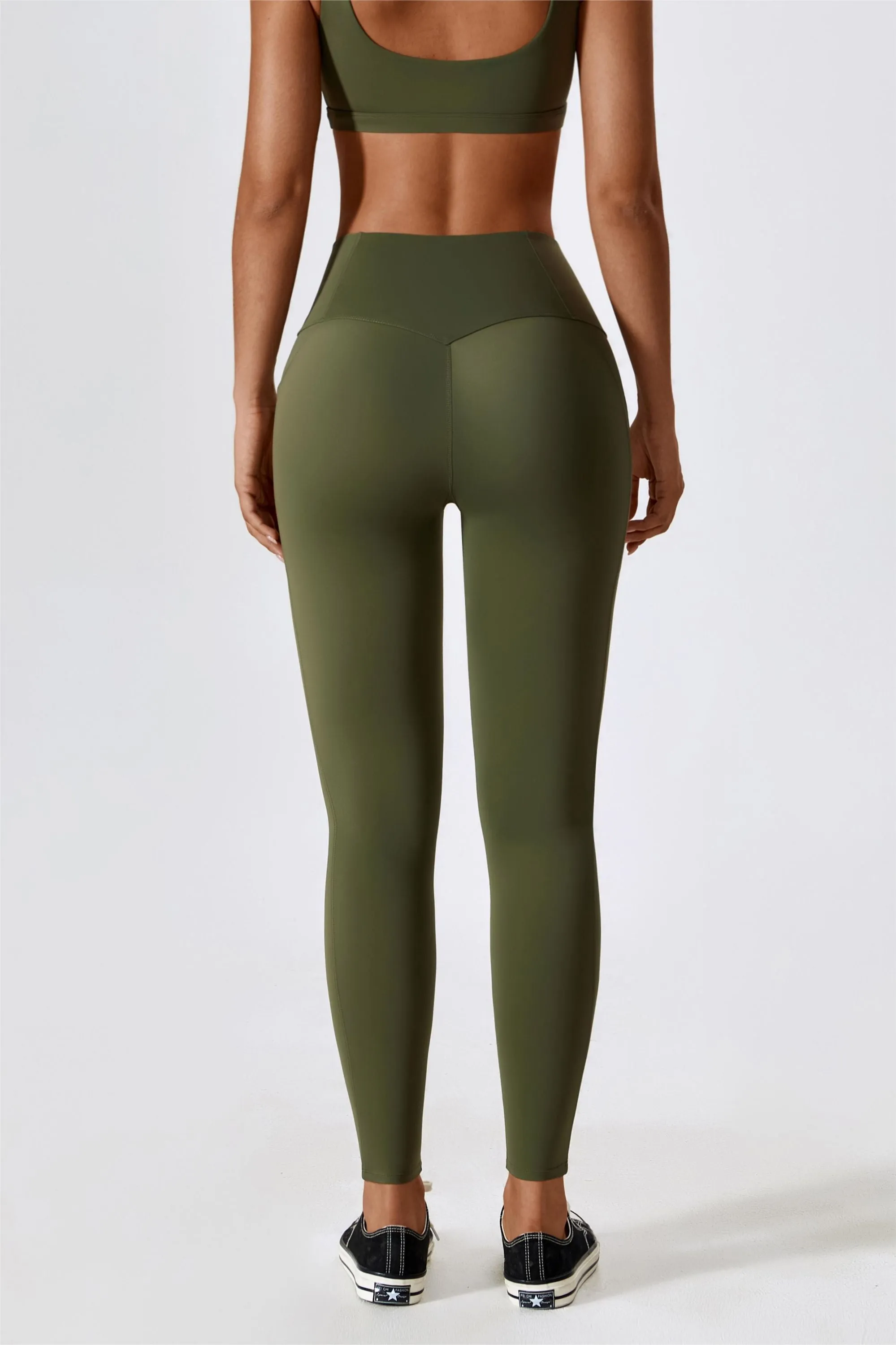 High-Waist Tummy Control Leggings with Pockets