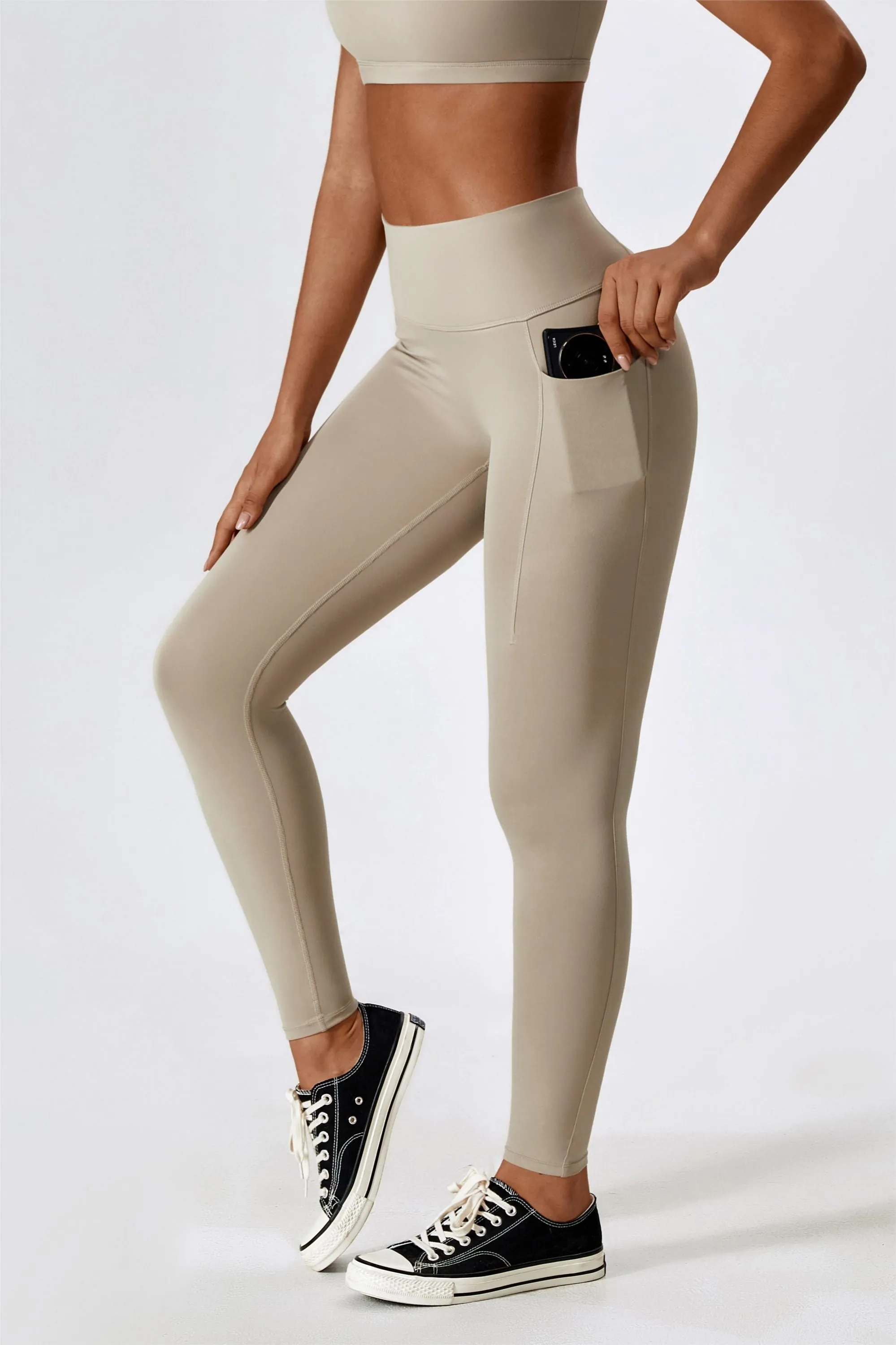 High-Waist Tummy Control Leggings with Pockets