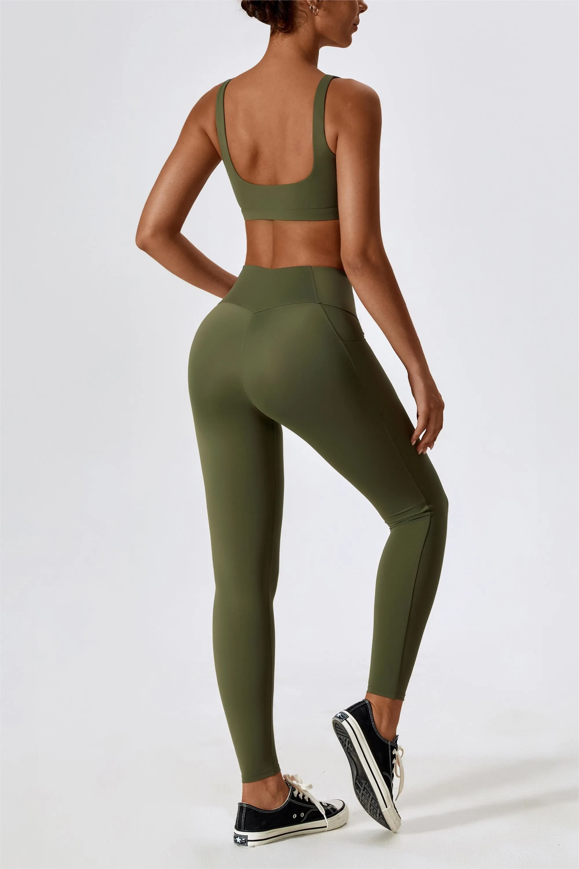 High-Waist Tummy Control Leggings with Pockets
