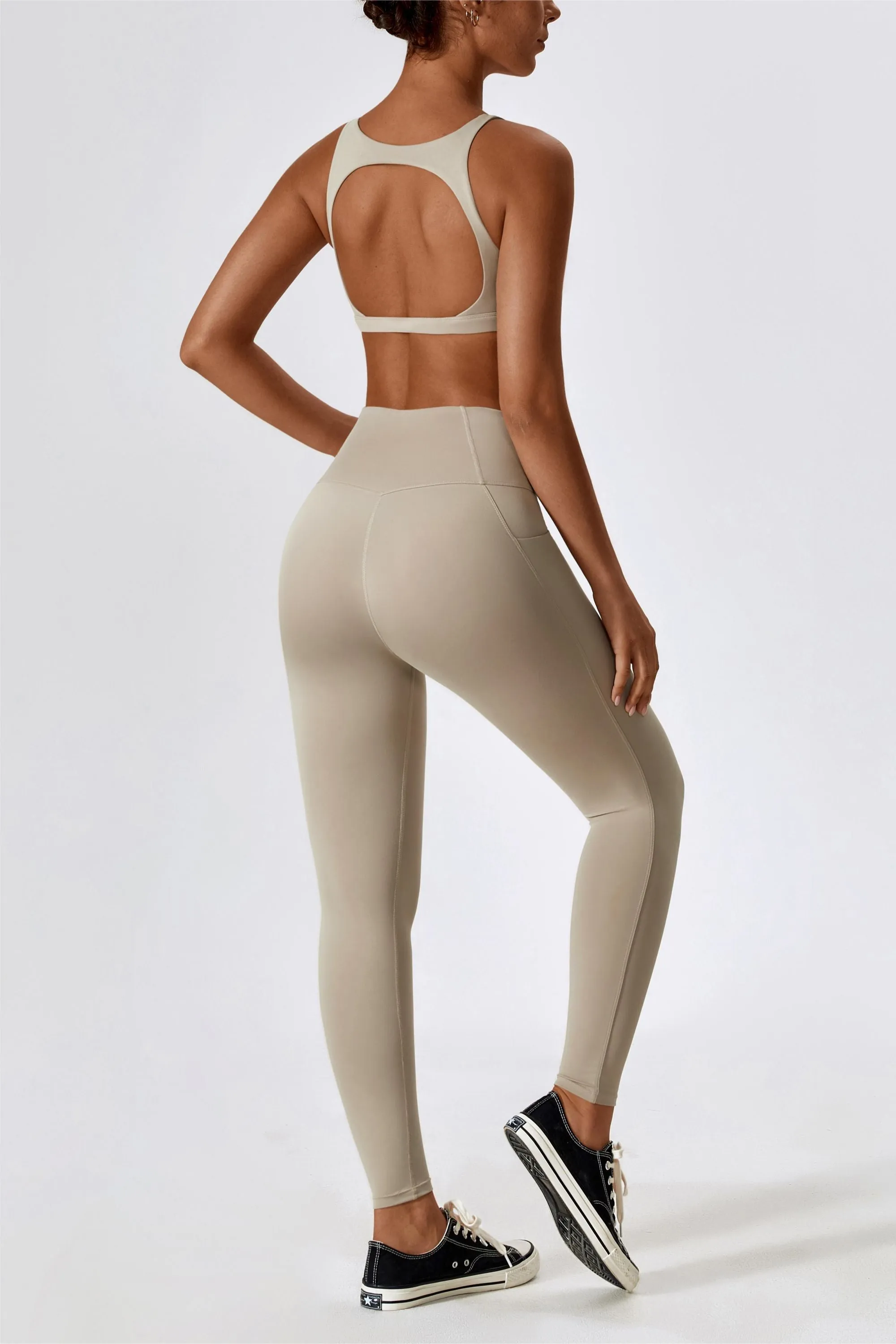 High-Waist Tummy Control Leggings with Pockets