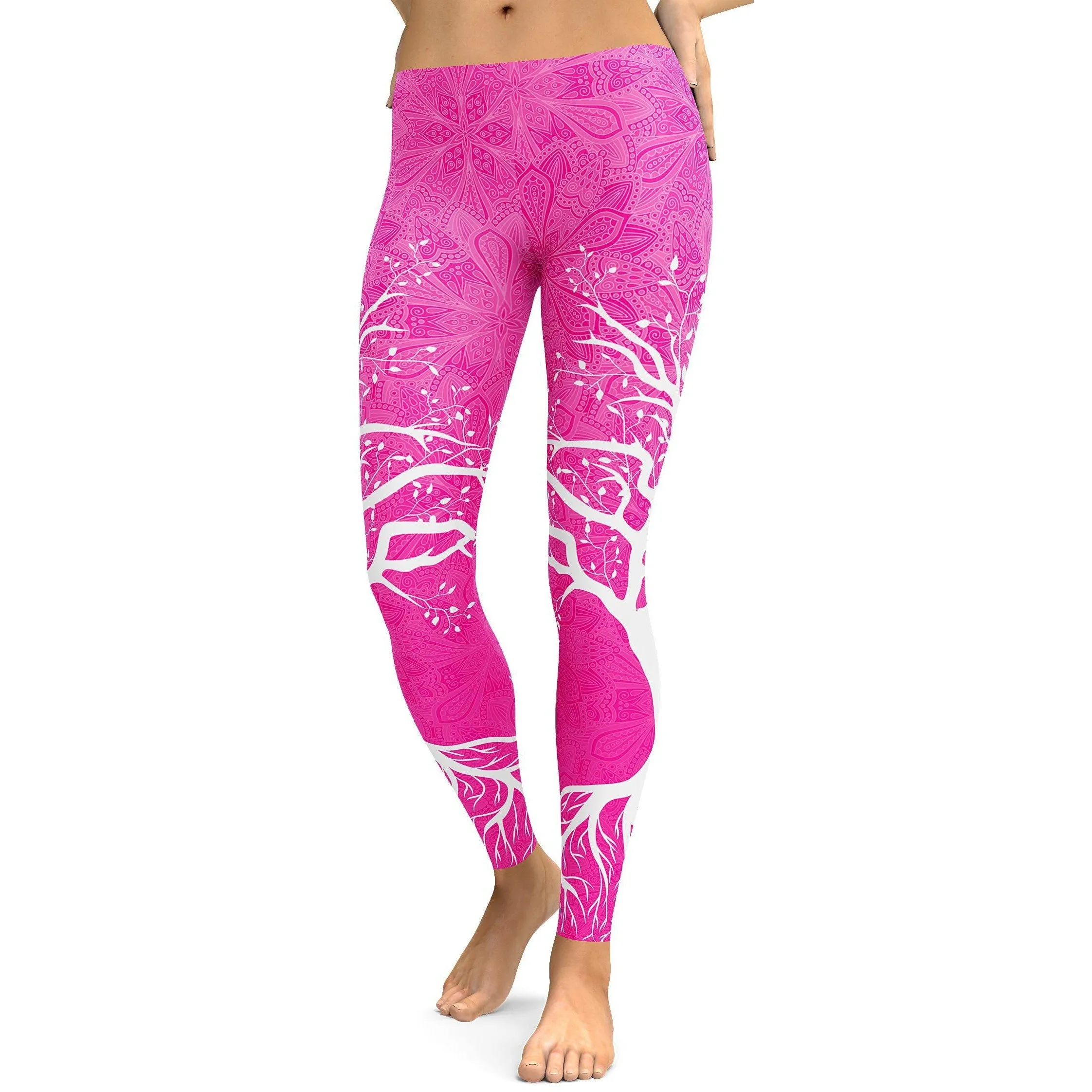 Hot Pink Tree of Life Leggings