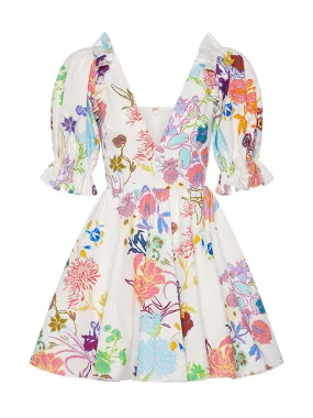 Jardin white cotton Aja mini dress