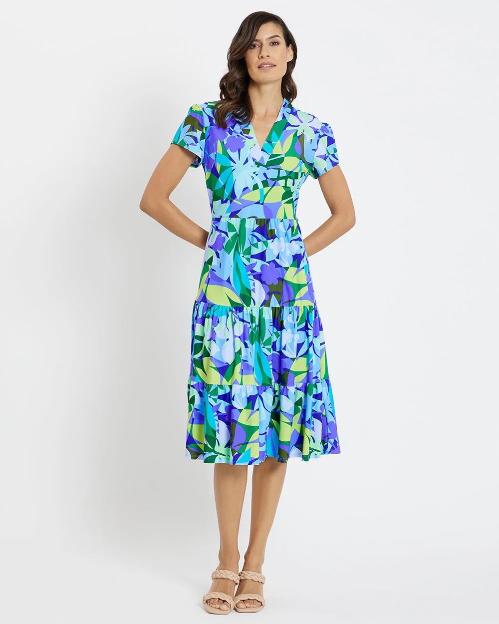Jude Connally Libby Dress - Kaleidoscope Floral Iris