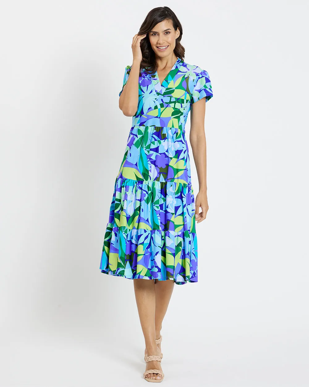 Jude Connally Libby Dress - Kaleidoscope Floral Iris