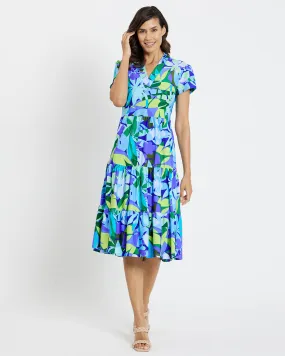 Jude Connally Libby Dress - Kaleidoscope Floral Iris