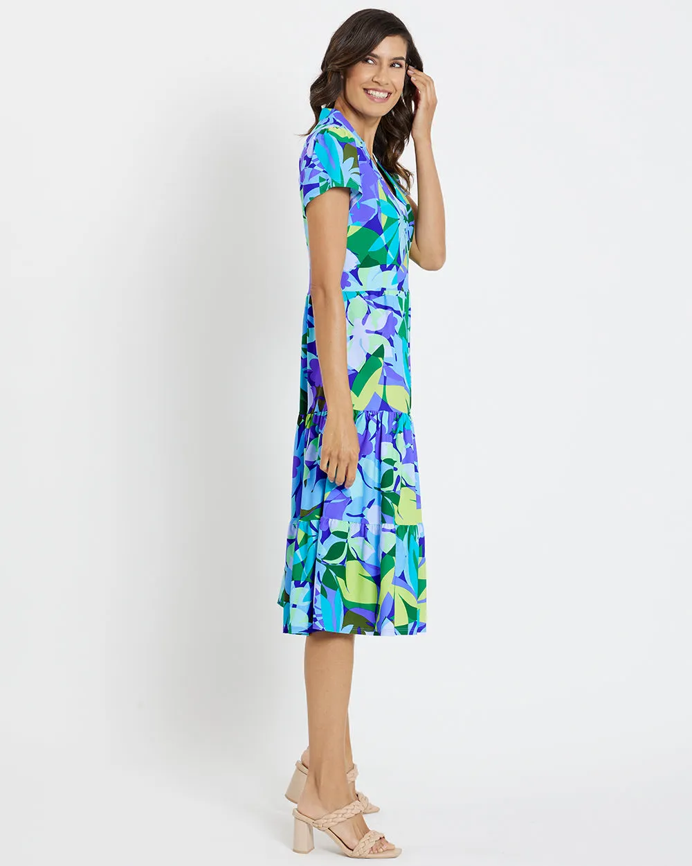 Jude Connally Libby Dress - Kaleidoscope Floral Iris