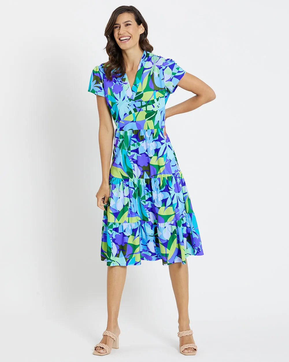 Jude Connally Libby Dress - Kaleidoscope Floral Iris