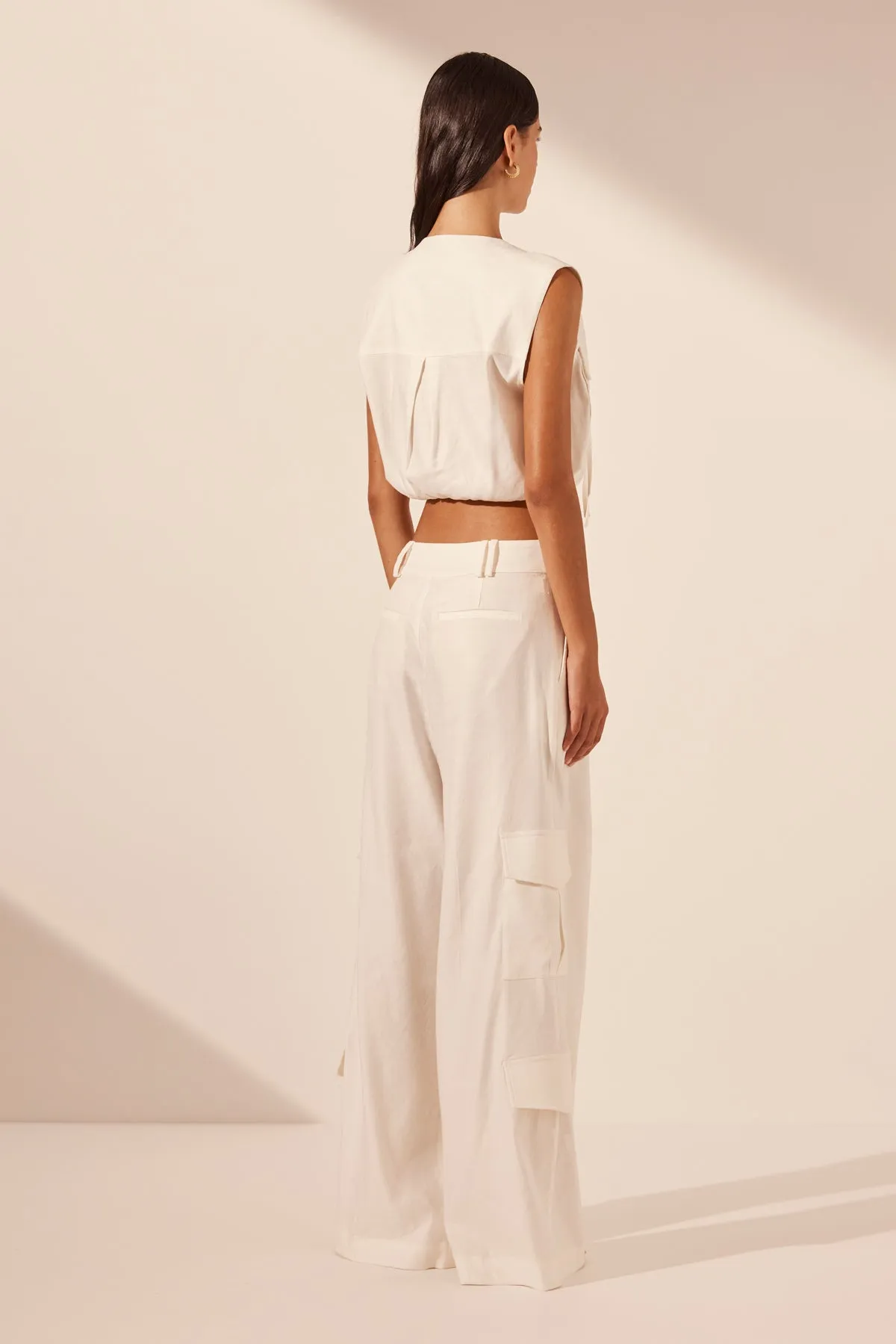 KASBAH SLOUCH CARGO PANT - RICE