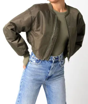 Khlo Bomber Jacket in Olive