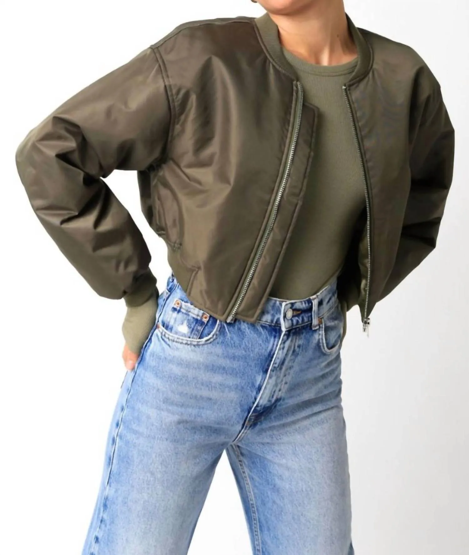 Khlo Bomber Jacket in Olive