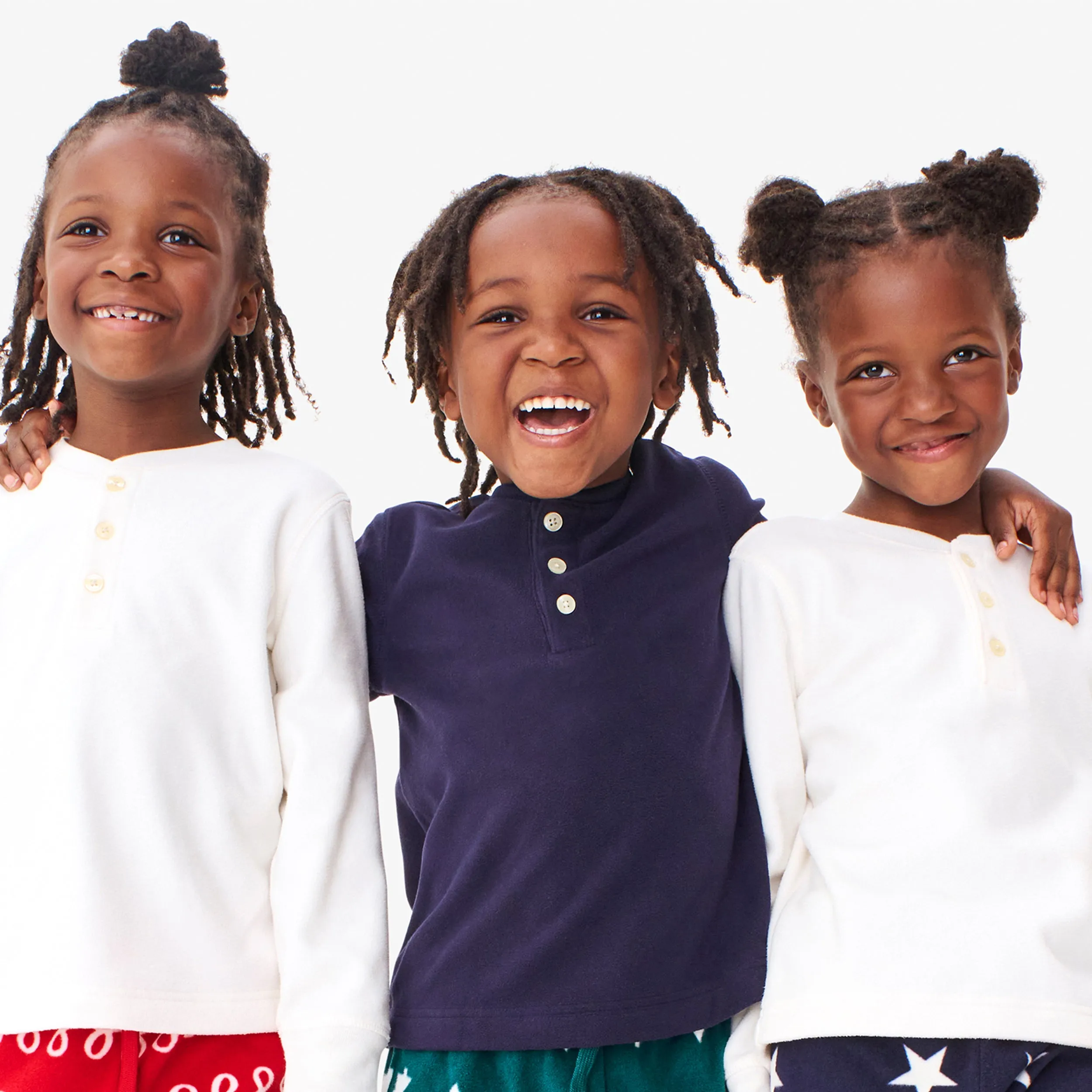 Kids fleece PJ henley