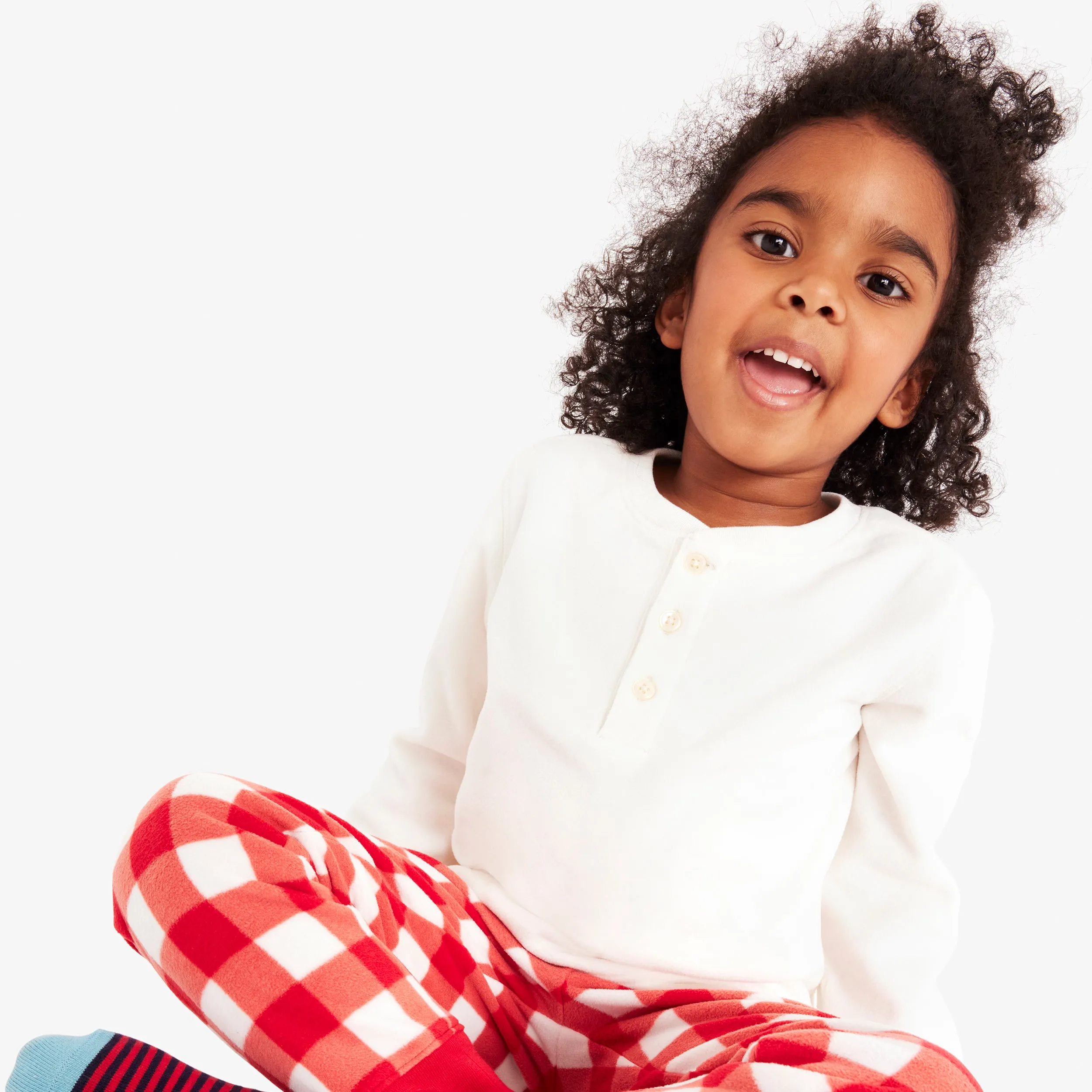 Kids fleece PJ henley