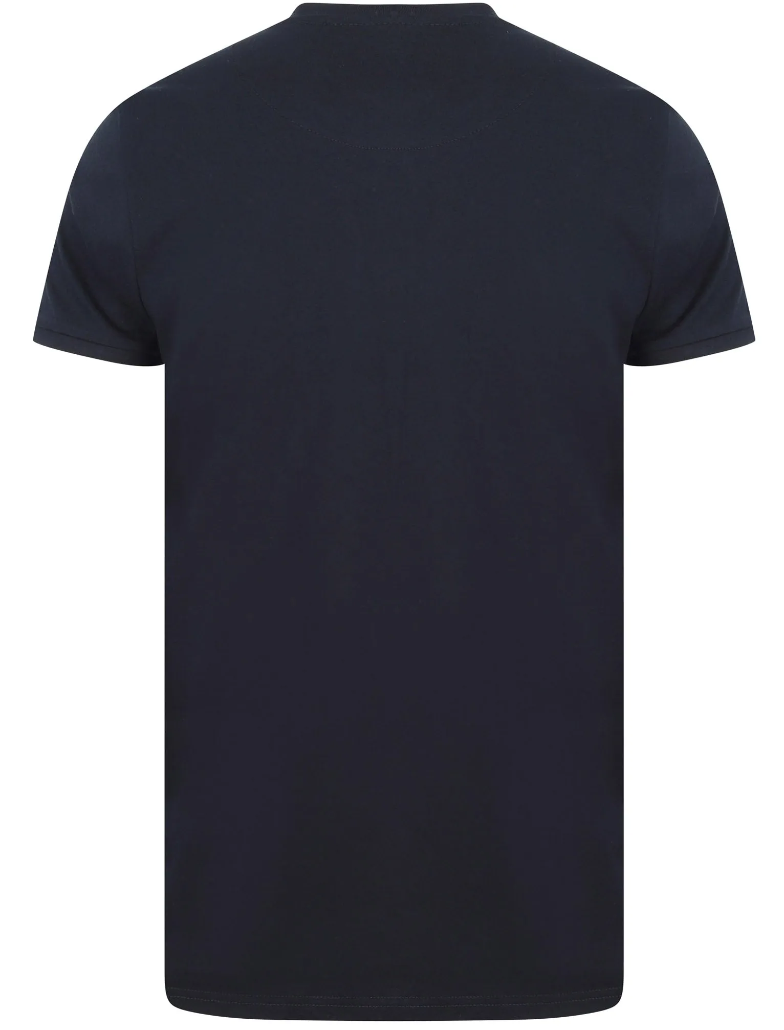 Kingshold Cotton Jersey Henley T-Shirt in Sky Captain Navy - Le Shark
