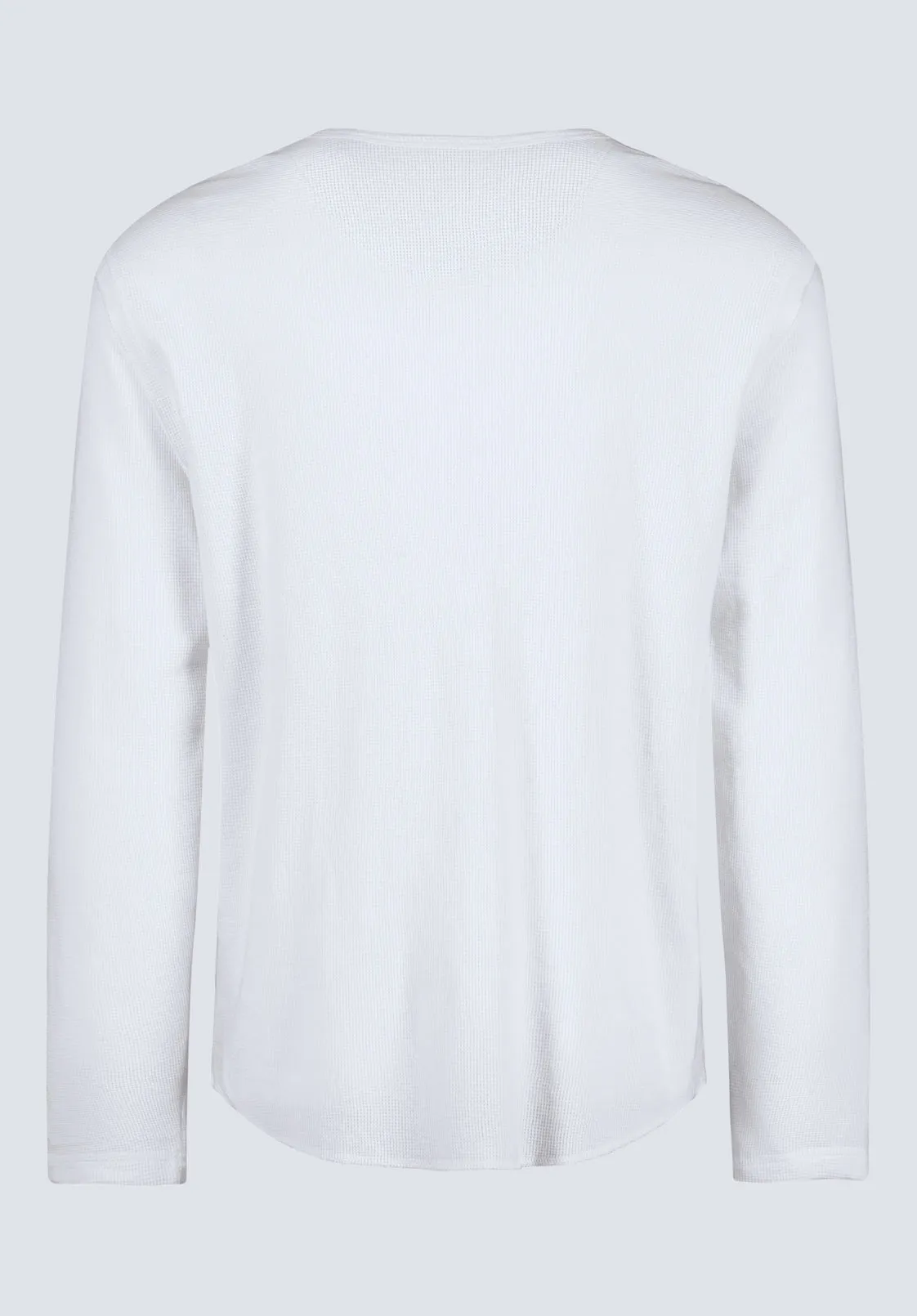 Kipato Men's Long-Sleeve Henley Top, White - BM24434