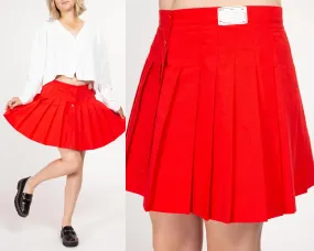 Large 90s Red Mini Tennis Skirt NWT 32"