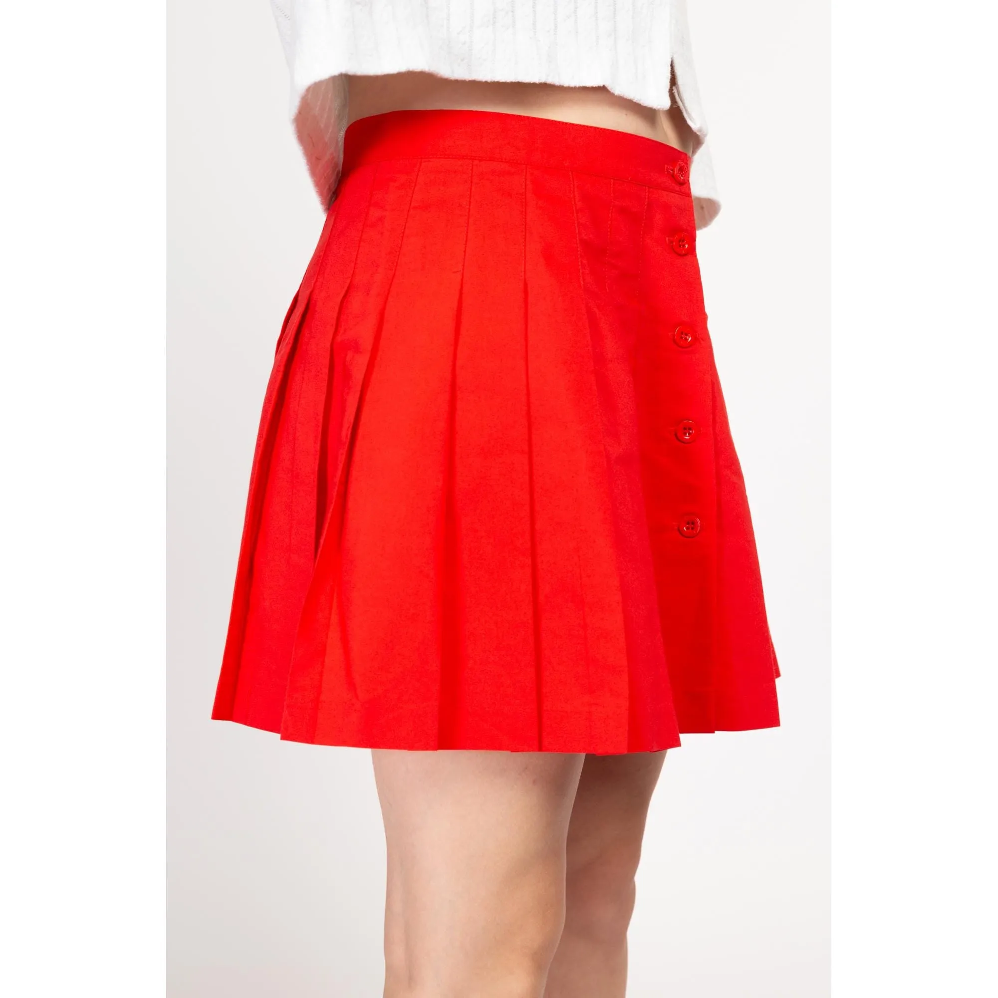 Large 90s Red Mini Tennis Skirt NWT 32"