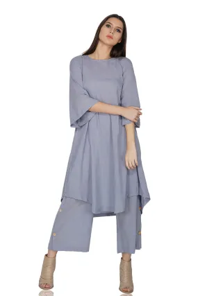 Lavender Loose Fit Kurta & Pant Co-Ord Set