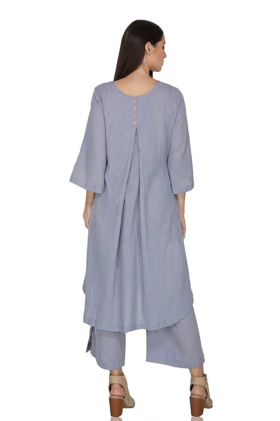 Lavender Loose Fit Kurta & Pant Co-Ord Set