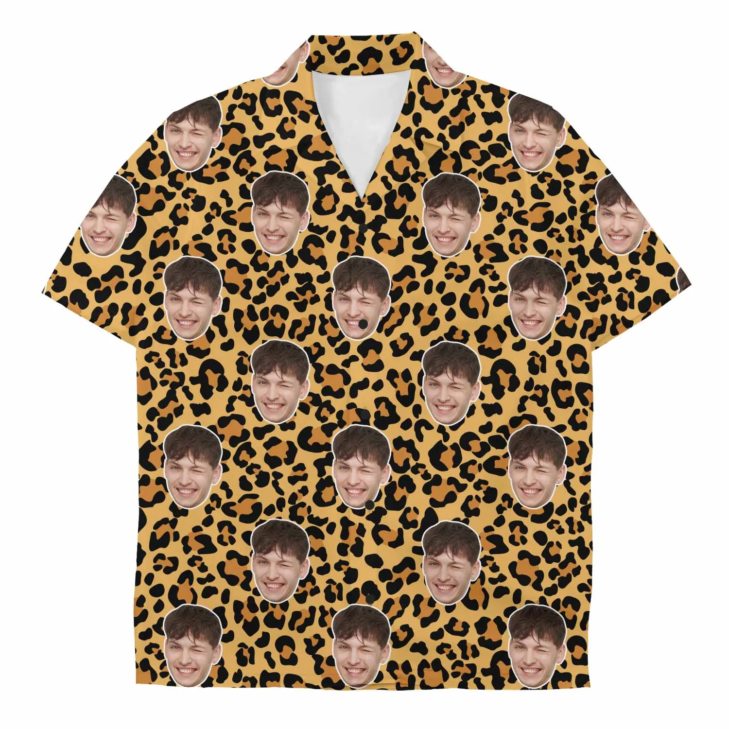 Leopard Print Custom Face Shirt