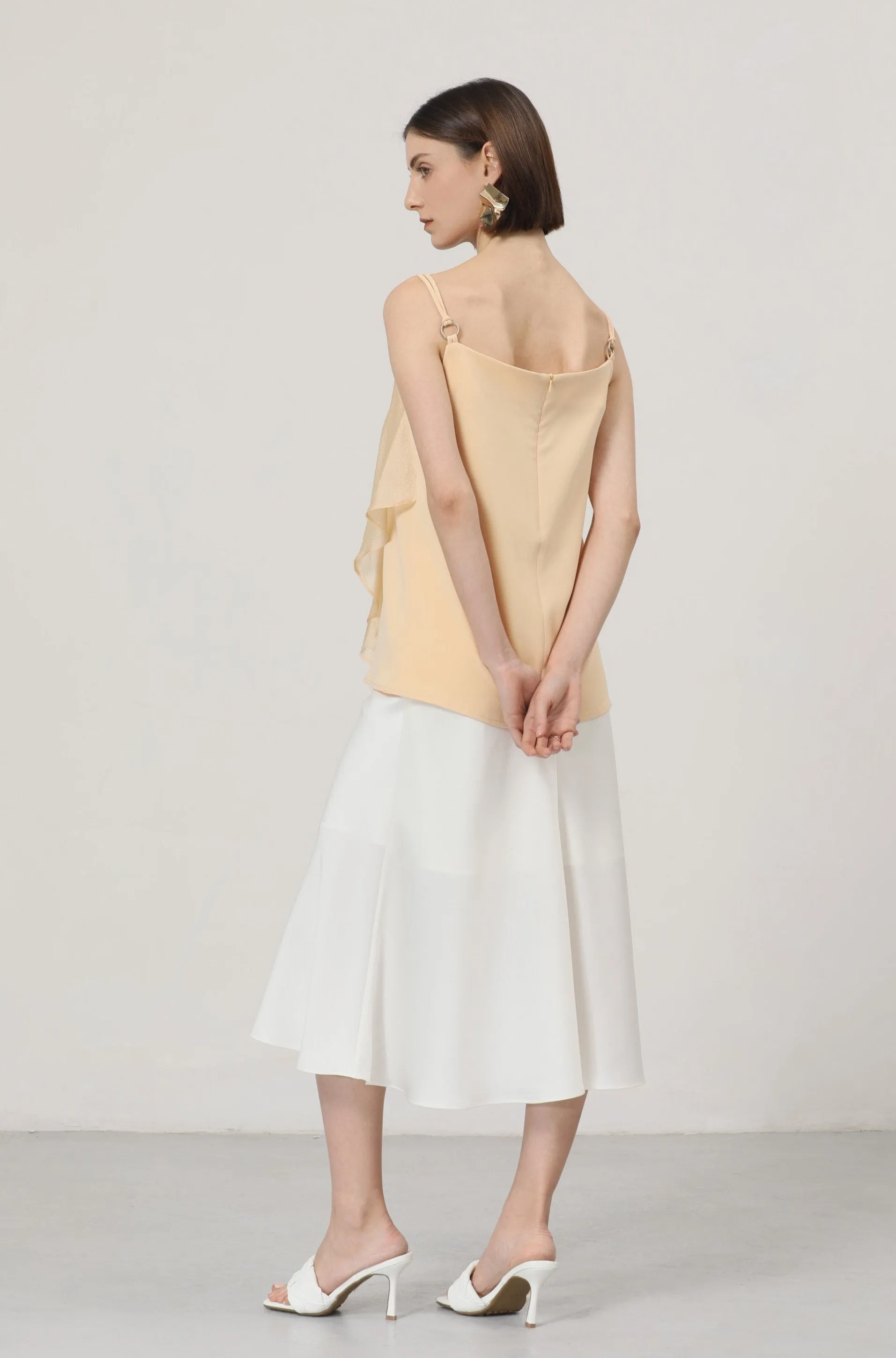 LINDONG | Audette White Fishtail Skirt
