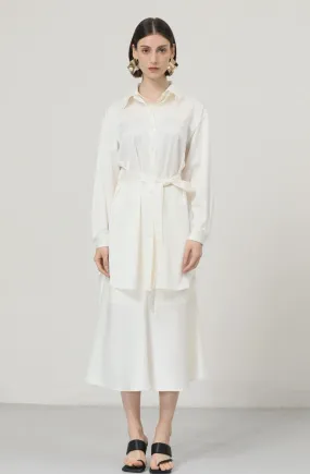 LINDONG | Audette White Fishtail Skirt