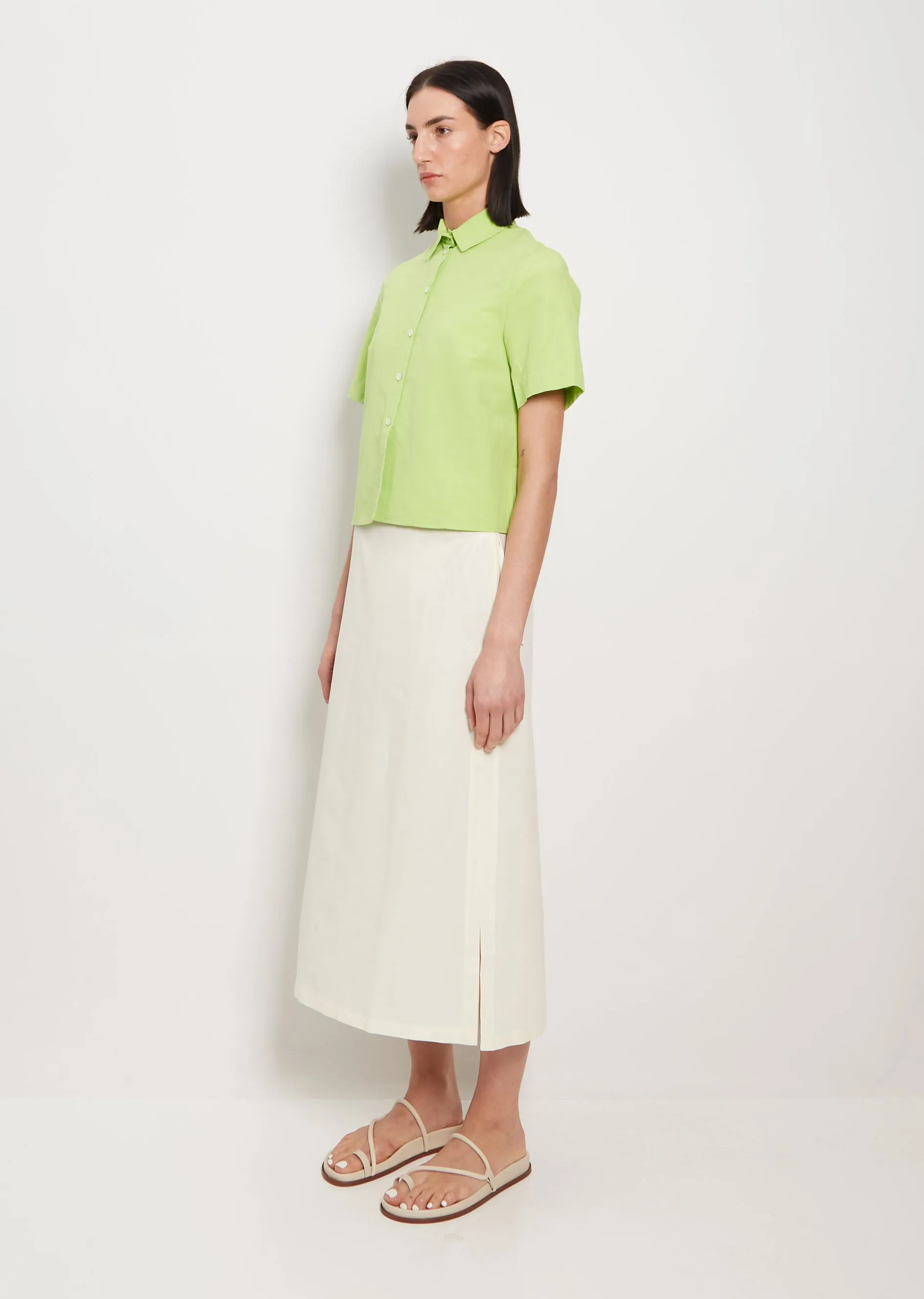 Linen Midi Skirt
