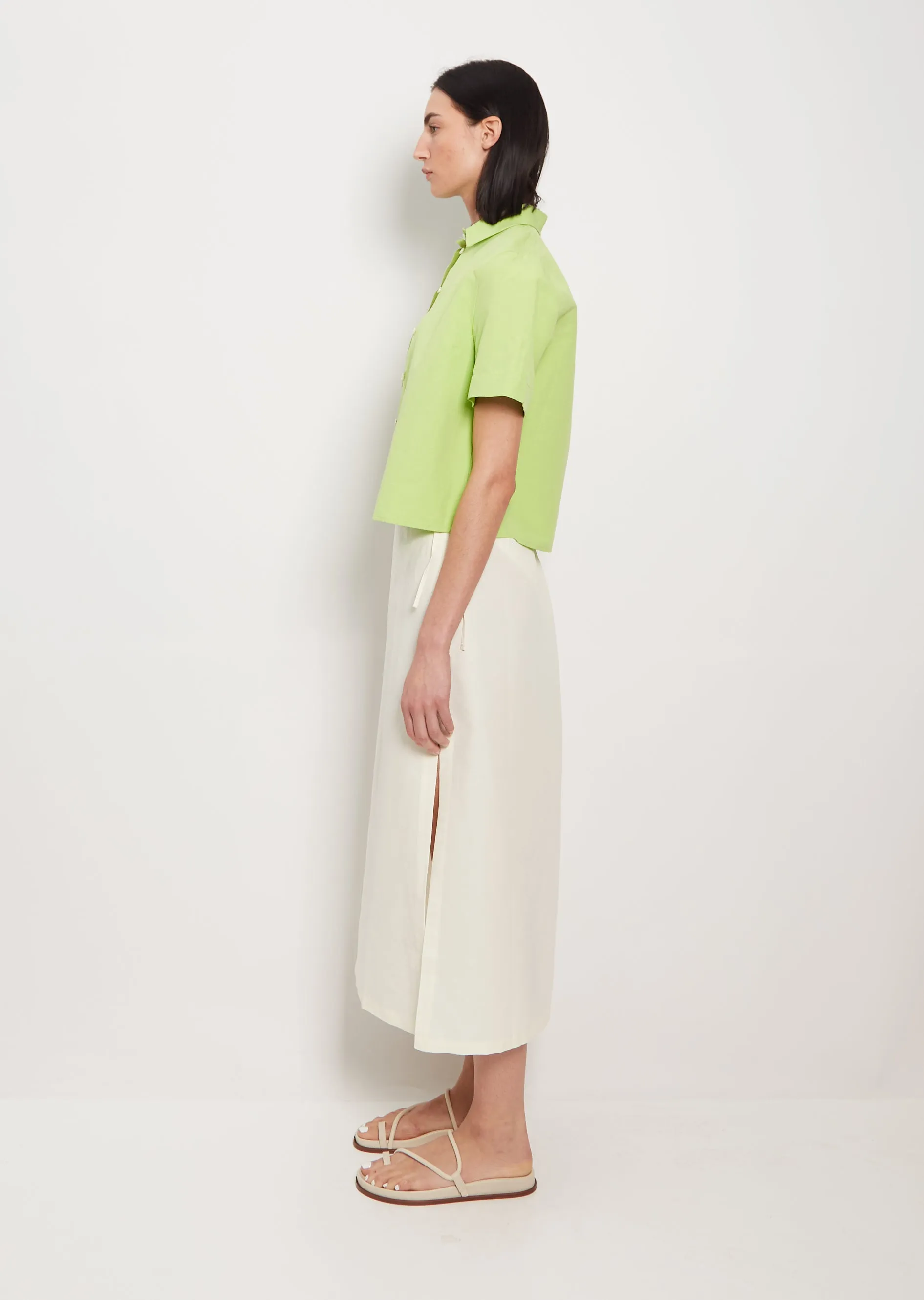 Linen Midi Skirt
