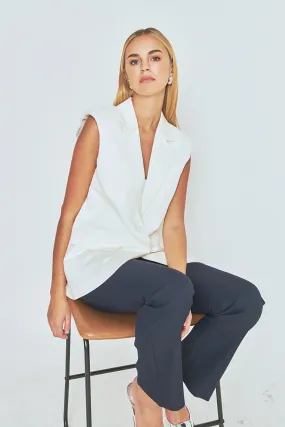 Linen Oversize Vest Blazer