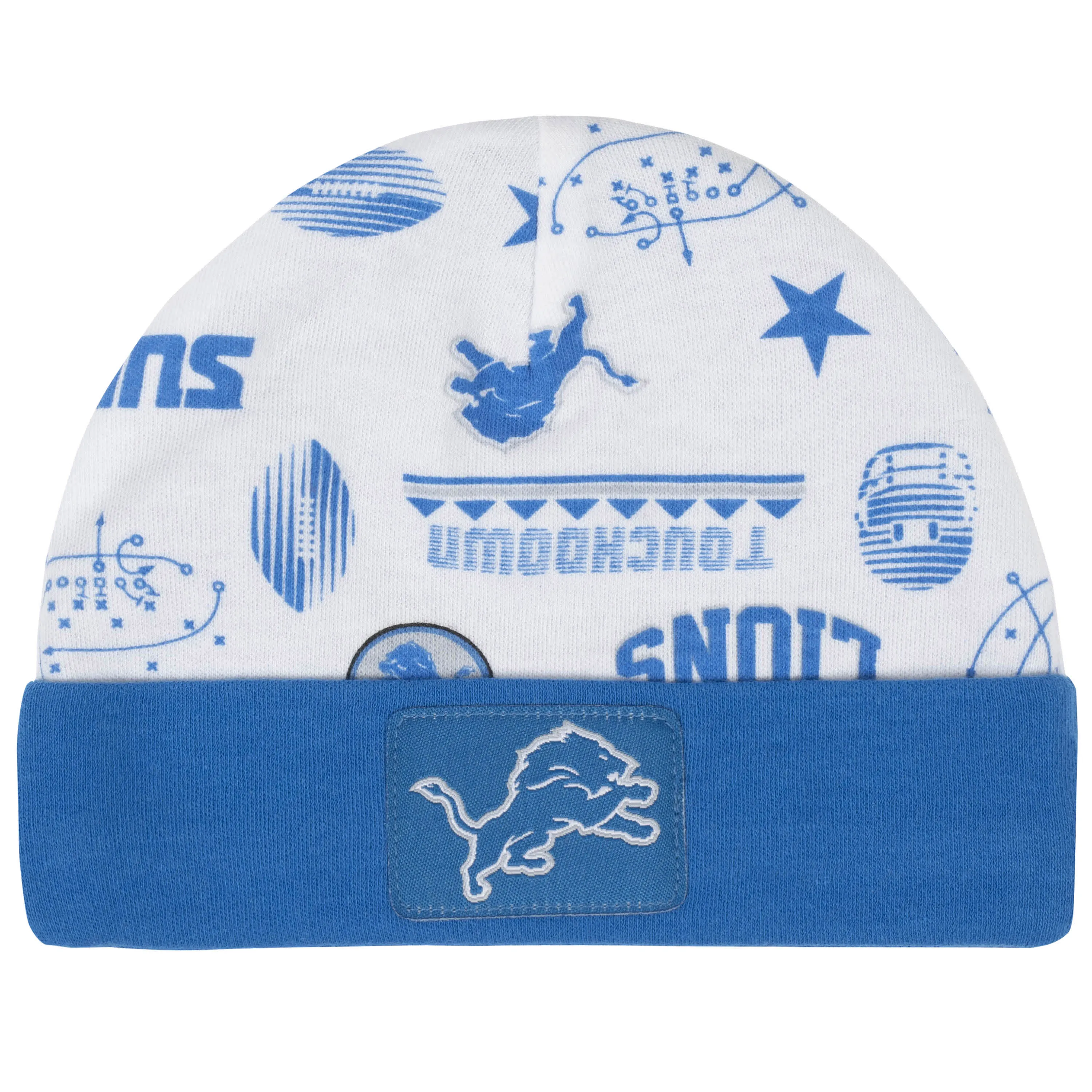 Lions Baby Boys 3-Piece Bodysuit, Bib, and Cap Set
