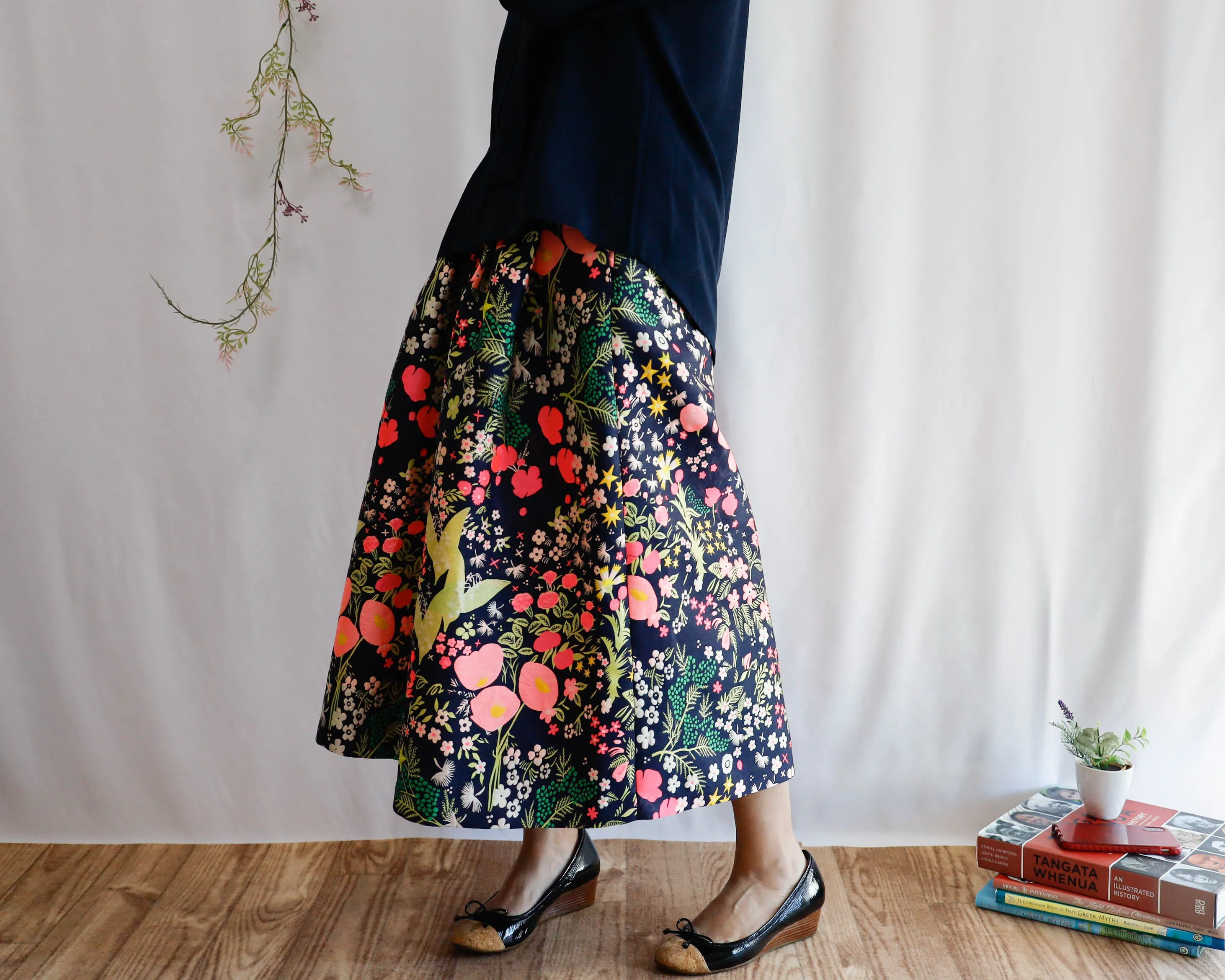 <S17A80> CRAZY WOVEN Skirt  -Length 80cm