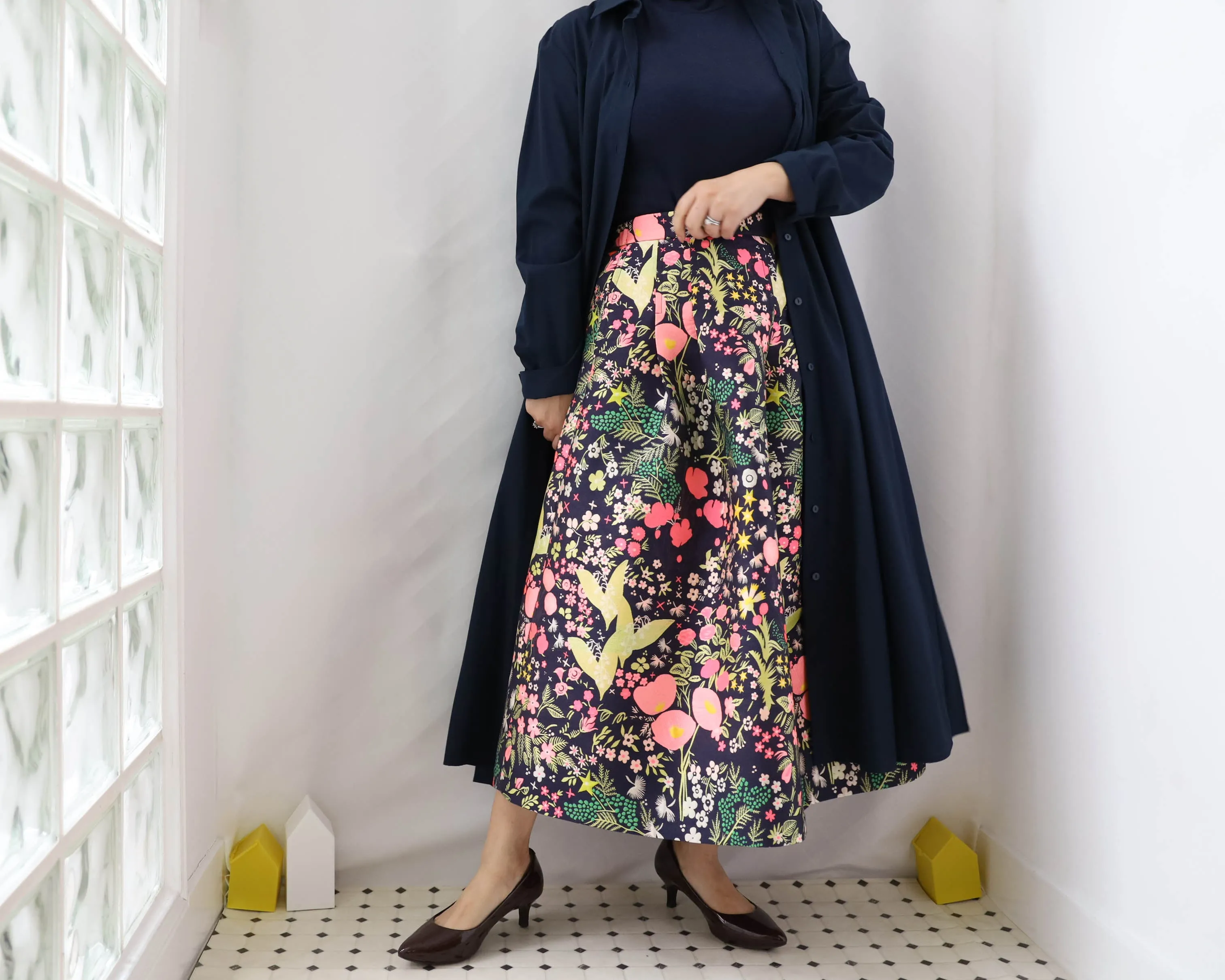 <S17A80> CRAZY WOVEN Skirt  -Length 80cm