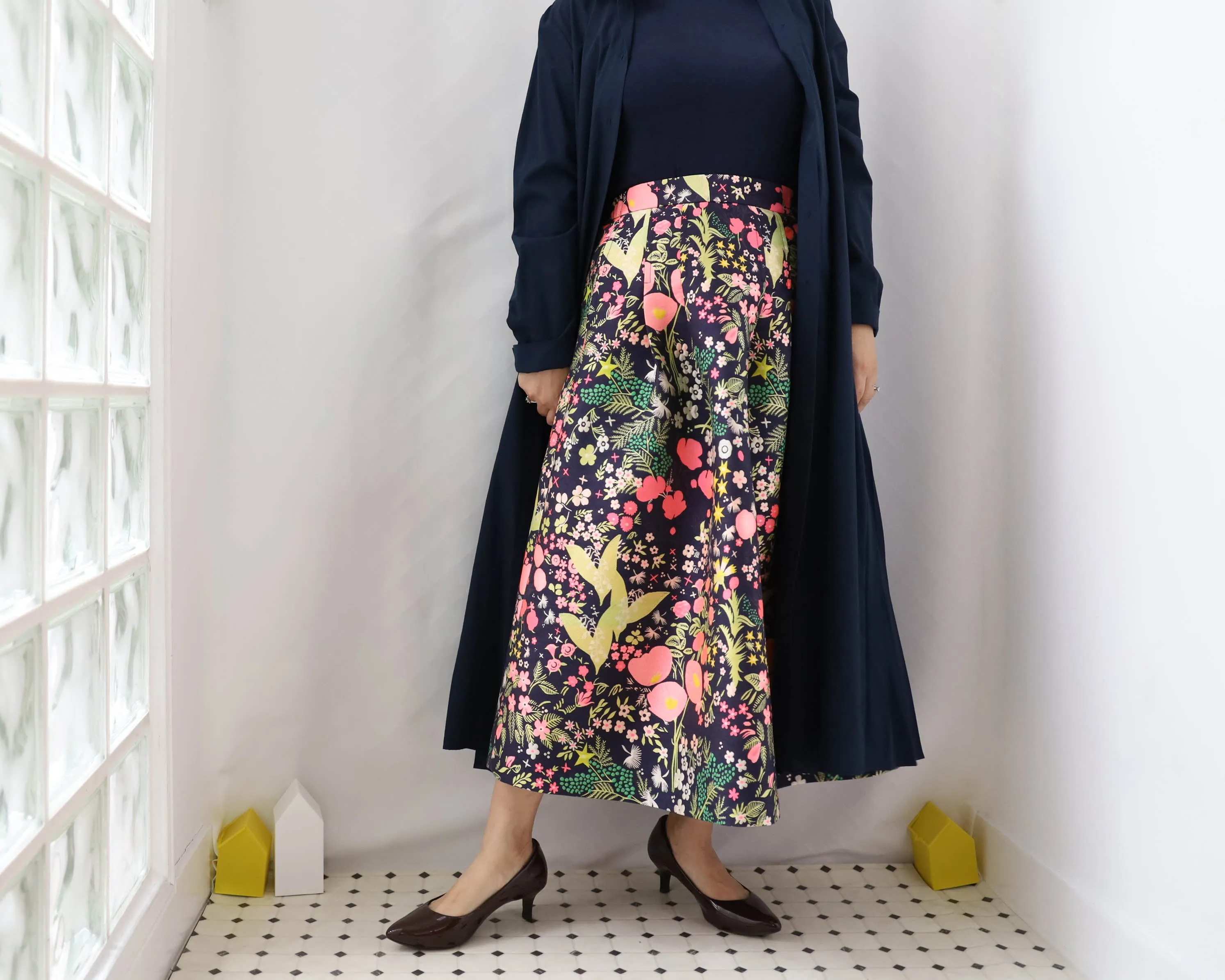 <S17A80> CRAZY WOVEN Skirt  -Length 80cm